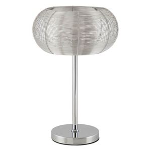 Moderní stolní lampa MEDA, 1xE27, 60W, stříbrná