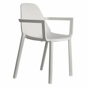 Židle Piu s područkami bílá