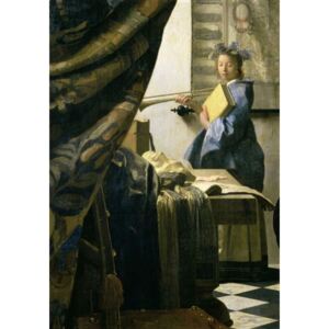 Obraz, Reprodukce - The Artist's Studio, c.1665-6 (oil on canvas), Jan (1632-75) Vermeer