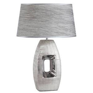 Stolní keramická lampa LEAH, 1xE27, 40W, stříbrná