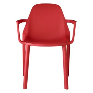 Židle Piu s područkami červená