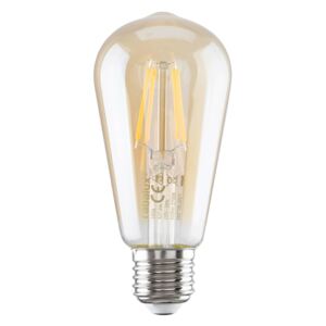 Filamentová LED žárovka, E27, ST58, 6W, 510lm, teplá bílá