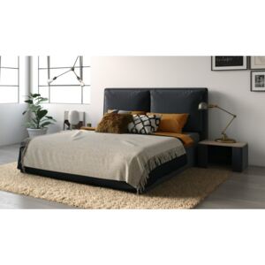 Čalouněná postel s úložným prostorem ATLANTA 160x200 cm - grafit
