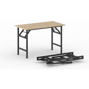 Konferenční stůl FAST READY s černou podnoží 1100 x 500 x 750 mm, buk