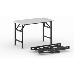 Konferenční stůl FAST READY s černou podnoží 1100 x 500 x 750 mm, bílá