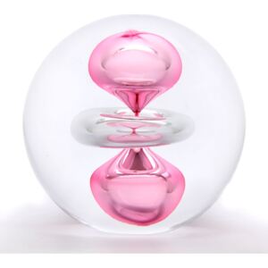 Artcristal Bohemia Skleněné těžítko koule 08, 6 cm, Růžová | České sklo