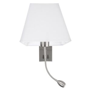 Elegantní nástěnná lampa Valencia s LED diodou na flexibilním rameni - 40 W / 3 W LED, chrom