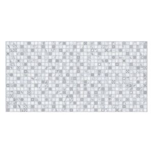 Wall Art Decor, 960 x 485 mm, 55816, PVC obkladové 3D panely Mozaika bílo šedá