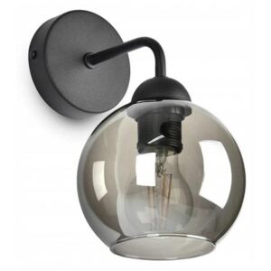 Skleněná nástěnná lampa LED Ball šedá