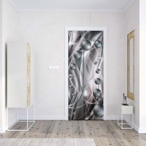 GLIX Fototapeta na dveře - 3D Modern Ornamental Design Grey | 91x211 cm