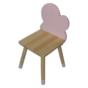 Elisdesign VÝPRODEJ Dětská židlička mráček barva: pastelově růžová s proběleným lakem