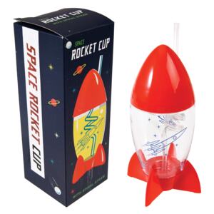 Rex London Plastová láhev na vodu ve tvaru vemírné rakety Space Age Rocket 300ml
