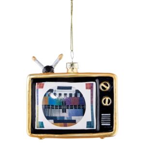 Butlers HANG ON Skleněná ozdoba televize 9,5 cm