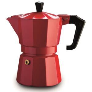 Pezzetti hliníkový kávovar Italexpress, 6 šálků - červený