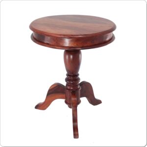 Retro konferenční stolek kulatý replika z masivu 50cm, MTK56, antik dřevěné stolky