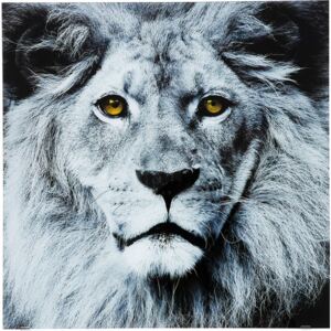 KARE DESIGN Obraz na skle Face Lion 80x80cm