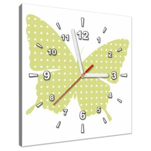 Tištěný obraz s hodinami Tečkovaný motýlek ZP4095A_1AI