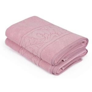 Sada 2 růžových ručníků z bavlny Sultania, 70 x 140 cm