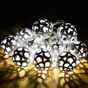 Světelný řetěz Bobbio bílá, 10 LED