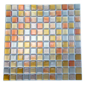 Nalepovací obklad - 3D mozaika - Oranžové čtverce 23,5 x 23,5 cm cm