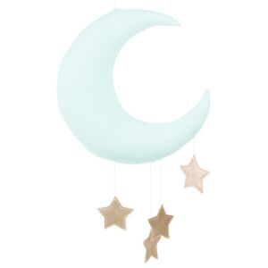 Baby Deco Měsíc k zavěšení mintová Barva hvězdiček: Stříbrná