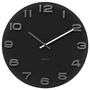 Nástěnné hodiny - Karlsson Vintage Black Round, Ø 35 cm