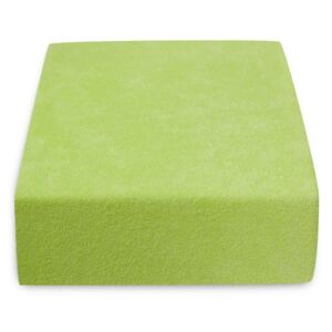 Froté prostěradlo zelené 90x200 cm Gramáž (hustota vlákna): Lux (190 g/m2)
