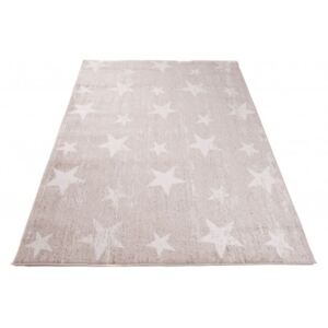 Kusový koberec SARI L385A Hvězdy krémový Rozměr: 120x170 cm