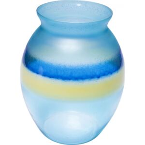 KARE DESIGN Modrá skleněná váza Blue River 25cm