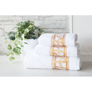XPOSE ® Bambusový ručník MANILA - bílá 50x90 cm