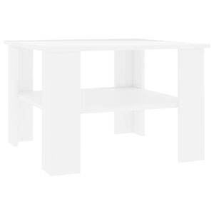 Konferenční stolek Awake - bílý vysoký lesk | 60x60x42 cm