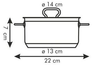 TESCOMA kastrol HOME PROFI s poklicí ø 14 cm, 1.0 l , pr. 14 cm