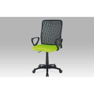 Kancelářská židle, látka MESH zelená/černá, plynový píst