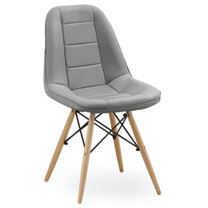 Jídelní židle v šedé barvě na dřevěné konstrukci KN1067