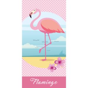 CARBOTEX Dětská osuška Flamingo 70x140 cm