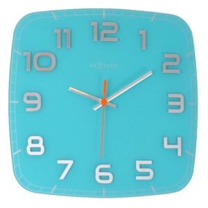Nástěnné hodiny Classy square 30 cm tyrkysové - NEXTIME