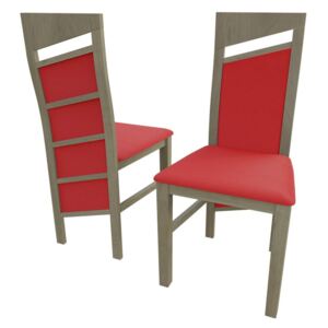 Židle JK61, Barva dřeva: sonoma, Potah: ekokůže Soft 010