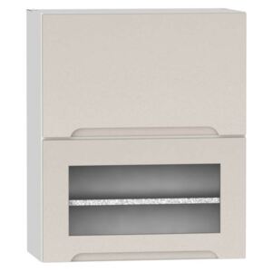 Skříňka závěsná se sklopnými předními částmi ZOYA W60 GRF/2 SD světle šedá