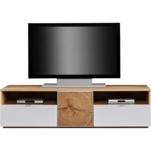 Televizní stolek z masivu - Parma divoký dub / bílá
