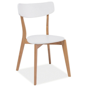 Židle MOOS, 78x41x44, dub/bílá