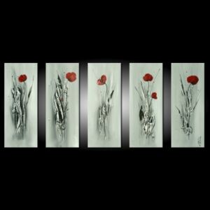 Vícedílné obrazy - Květy v bílé
