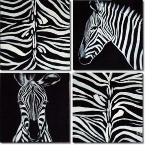 Vícedílné obrazy - Zebra