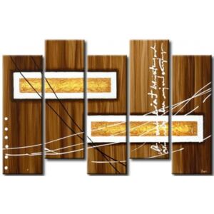 Vícedílné obrazy - Dřevěné obrazce
