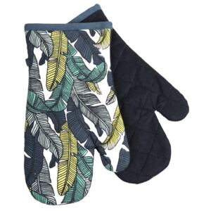 Kuchyňské bavlněné rukavice - chňapky BANANA JUNGLE zelená 100% bavlna 19x30 cm Essex