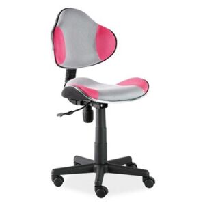 Židle kancelářská Q-G2 růžovo/šedá