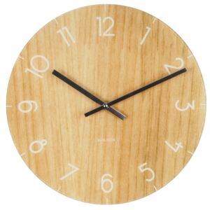 Nástěnné hodiny Glass bright wood 40 cm světlého dřevo - Karlsson