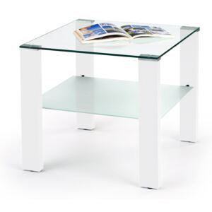 Bílý konferenční stolek Simple H, čtverec