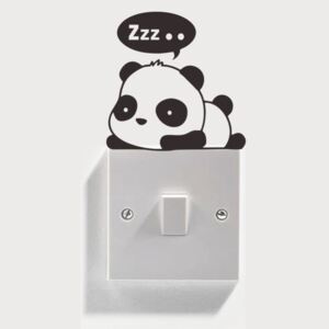 U Foťáka Samolepka na zeď na vypínač Panda ZZZ 14x8cm
