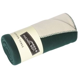Fleece deka 150x170 cm JN952 - Tmavě zelená / smetanová | 150 x 170 cm