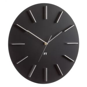 Designové nástěnné hodiny Future Time FT2010BK Round black 40cm
